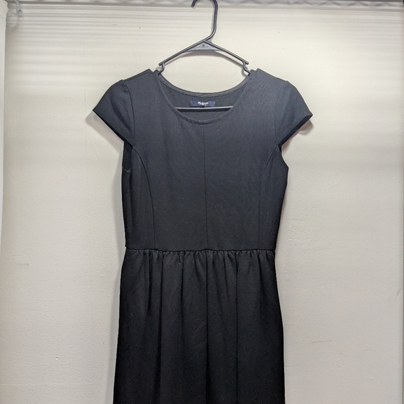 Madewell Sleeveless Ponte Little Black Dress, Mini, Size S - Picture 3 of 8